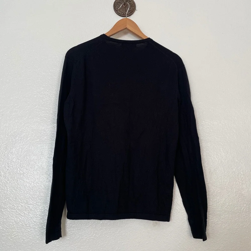 Banana Republic Luxury Blend Black Sweater Cotton Silk Cashmere Mens Medium M